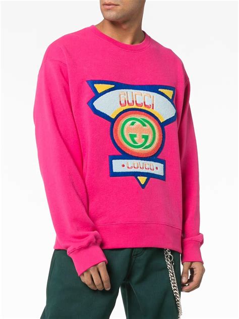 Gucci Sweatshirt With '80s Patch in Pink for Men 